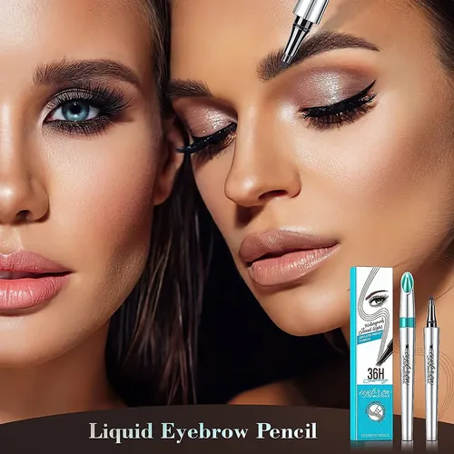 Lápiz De Cejas Microblading Pen Marrón Oscuro Maquillaje Lar