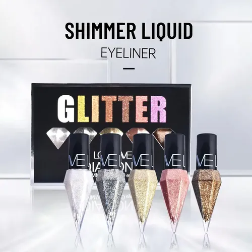Delineador Líquido Con Purpurina 5 Colores Bonnie Choice