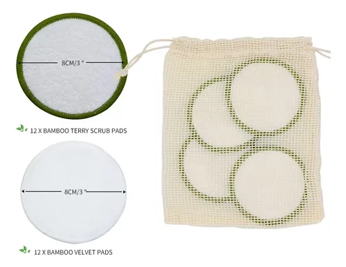 Almohadillas Desmaquillantes Chloven, Reutilizables, 24 Unid