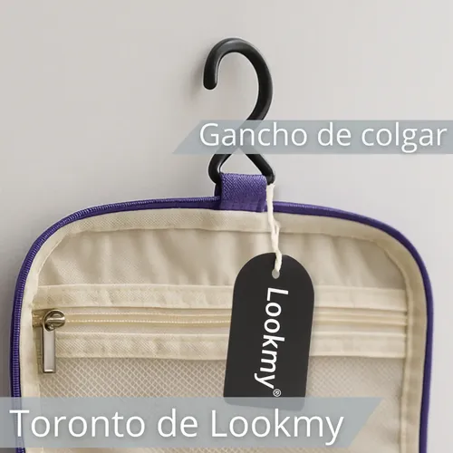 Neceser De Viaje Violeta Lookmy | portacosmetico Viaje organizador cosméticos | Porta maquillaje mujer | Organizador de viaje necessaire | Neceseres hombre valija o baño