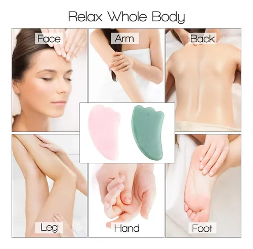 Herramienta De Masaje Raspador Gua Sha Jovivi Rose Quartz St