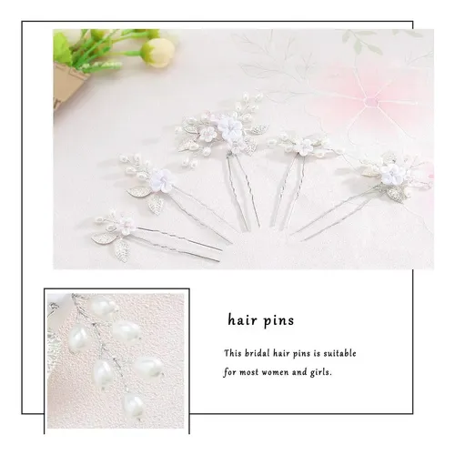 Pinzas For El Pelo Con Flores For Novias, Accesorios For El