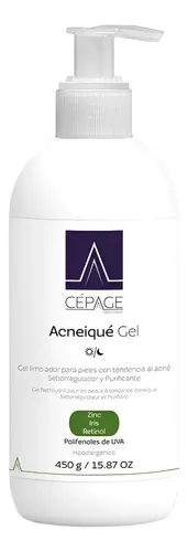 Cepage Acneique Gel Limpiador X 450 Ml Momento de aplicación Día/Noche Tipo de piel Acnéicas