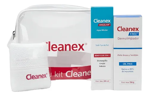 Cleanex Kit Doble Limpieza Dermolimpiador + Agua Micelar