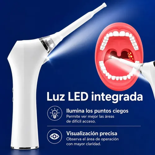 Removedor Aspirador De Caseum calculos Piedras En Las Amígdalas 3 Modos De Intensidad USB Recargable Luz LED Jeringa Espejo 3 Puntas