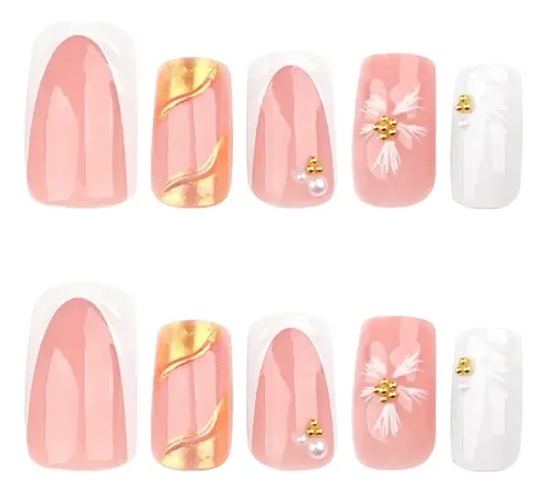 Uñas Artificiales 3d Con Diseño De Girasol