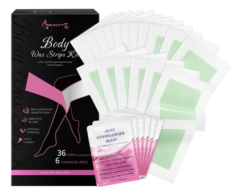 Kit De Tiras De Cera Beauty7 Para Depilación Corporal Y Faci