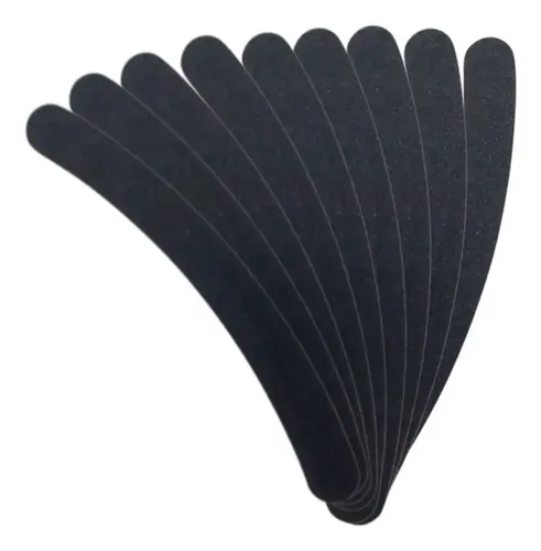 Pack De 25 Limas Para Uñas Banana Profesional Negras 180 240