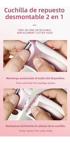 Depiladora Eléctrica Kemei 4 En 1 Led Recargable Usb