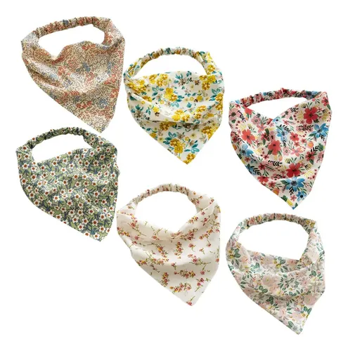 Pañuelos Elásticos Para Cabello Estampados Florales, Diadema