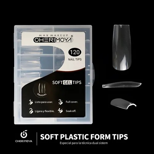 Tips Para Soft Gel Cristal 120 Pcs Varios Modelos Cherimoya
