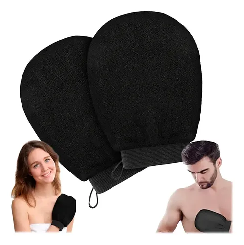 Guante Exfoliante Renkai Reutilizable para Ducha – Pack de 2 en Color Negro