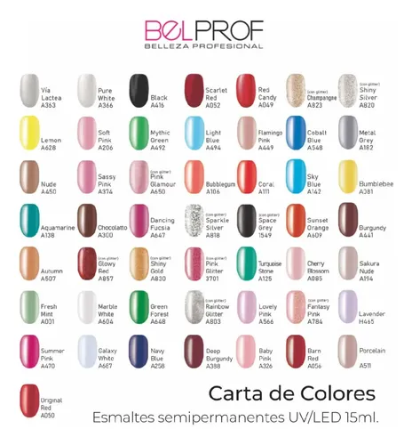 Top Coat Esmalte Semipermanente Uñas Color Led Uv Belprof