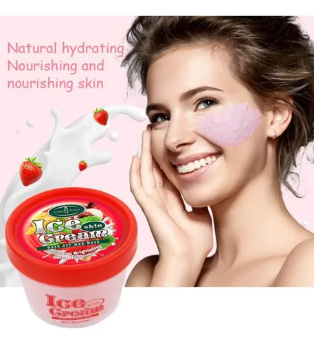 Mascarilla Facial De Arcilla Con Extracto De Fresa Y Leche