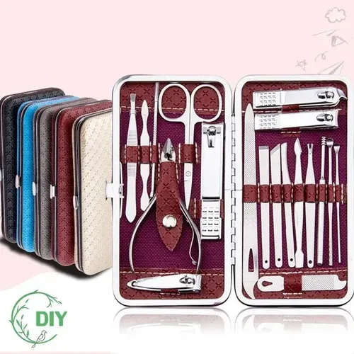 Youpin / Juego De Cortaúñas De 19 Piezas Con Funda De Piel,