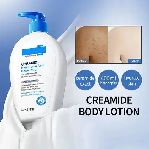 Crema Corporal Ceramida Acido Hialuronico Bioaqua 400ml Algodón