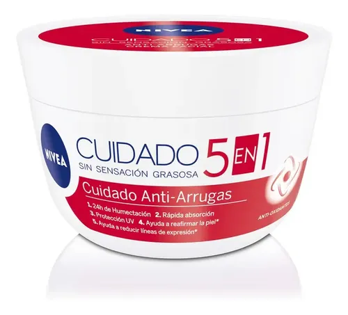 Crema Facial 5 En 1 Nivea Cuidado Antiarrugas X 100 Ml