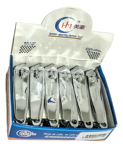 Cortauñas Curvo 6 Cm Acero Inoxidable Manicura X 12 Unidades