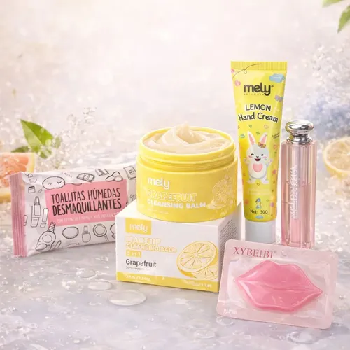 Kit Skincare Mely Toallitas+desmaquillante+ Balsamo+colageno