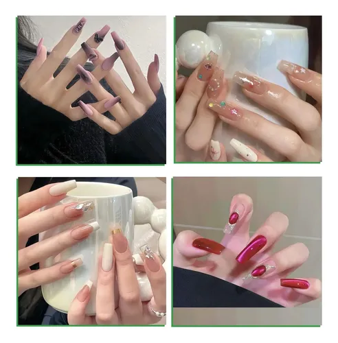 Tips Soft Gel Full Cover Extra Largos 600 Unidades