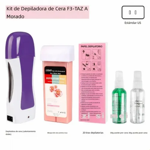 Kit Depilación Cera En Roll-on Con Calentador