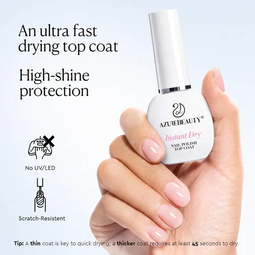 Top Coat Secante Rápido Para Uñas Azurebeauty