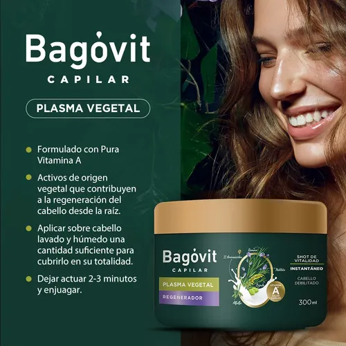 Rutina Completa Bagóvit Capilar Plasma Vegetal Regenerador