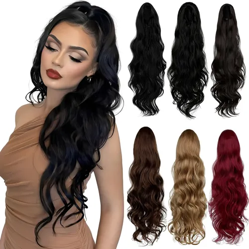 Extensión De Cabello Largo Y Ondulado Para Coleta