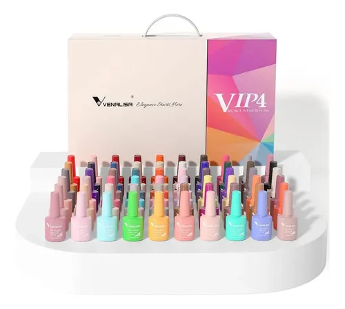 Conjunto De Esmalte En Gel Venalisa Vip4 60 Colores 7.5 Ml