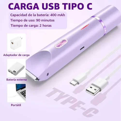 Depiladora Bikini Para Mujer Electrica Doble Cabeza 2 En 1