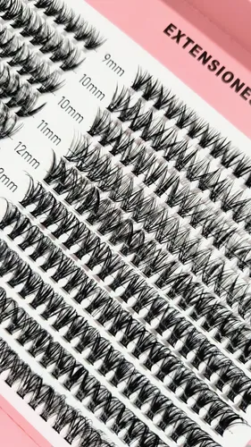 Kit Extensiones De Pestañas Diy Cluster Naez 2 Estilos