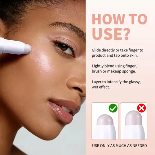 Highlighter En Barra: Brillo Glassy Duradero Y No Pegajoso
