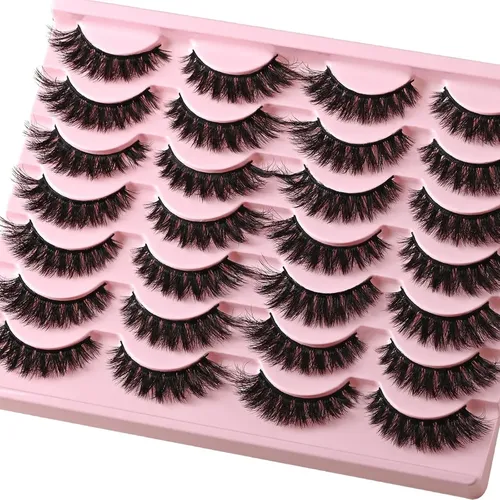 Pestañas Postizas Wispy Estilo Gato Qunety 14 Pares 6-13mm