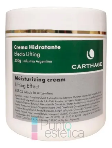 Carthage Crema Hidratante Lifting Arrugas Expresion Gde Tipo de piel X 250 Grs – Todo tipo de Piel