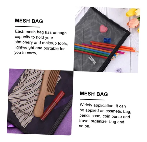 6 Bolsas De Malla Para Maquillaje Bolsa De Viaje Con