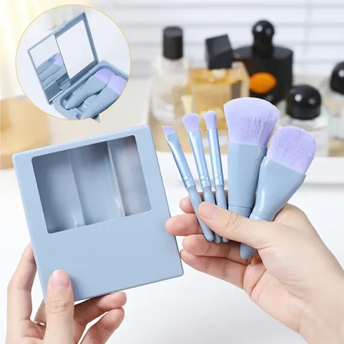 Set De Brochas De Maquillaje Tamaño Viaje, Mini Set De