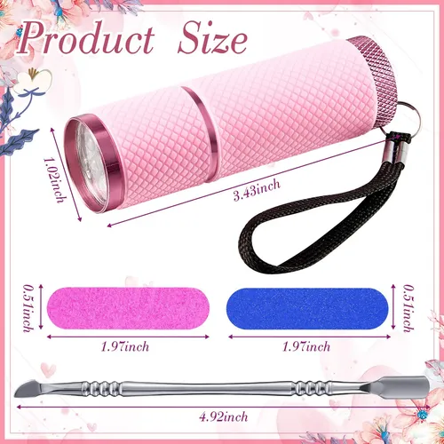 Mini Lámpara De Uñas Led Uv Portátil Con Limas Y Empujador