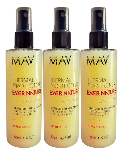 Protector Termico Argan Y Keratina 125 Ml Mav X3 Unidades