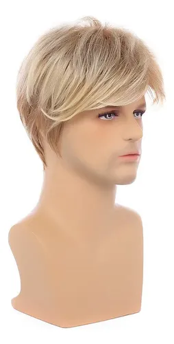 Peluca Tipo Gorra Rubia Para Hombre Con Resistencia Natural
