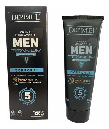 Crema Depilatoria Corporal Depimiel Men Titanium 120g X3 Uni