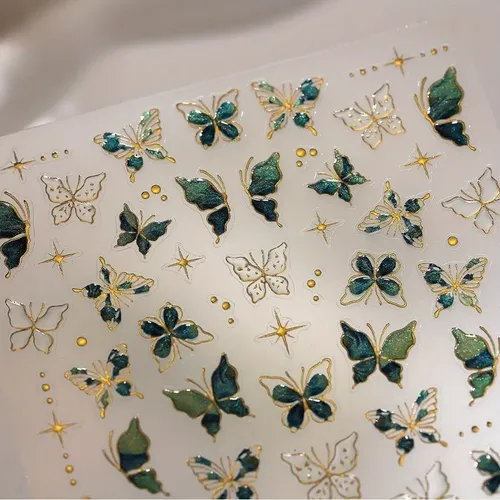 Rtzn 5 Hojas De Pegatinas Autoadhesivas De Mariposas Con Pop