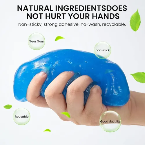Kit Gel Limpieza Auto 4 Piezas Limpia Polvo Y Ranuras