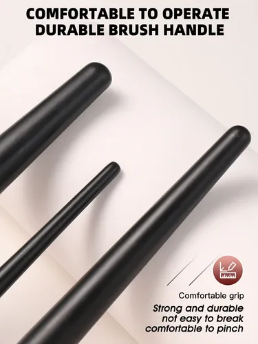 1set 35 Brochas Y Esponjas Maquillaje Con Accesorios Negro2