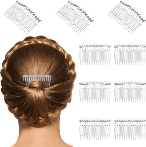 10 Peinetas Para Cabello Transparentes Peine De Pelo Lateral
