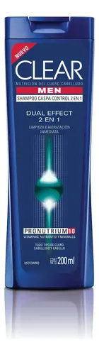 Shampoo Clear Men Limpieza Diaria en botella de 200mL por 1 unidad