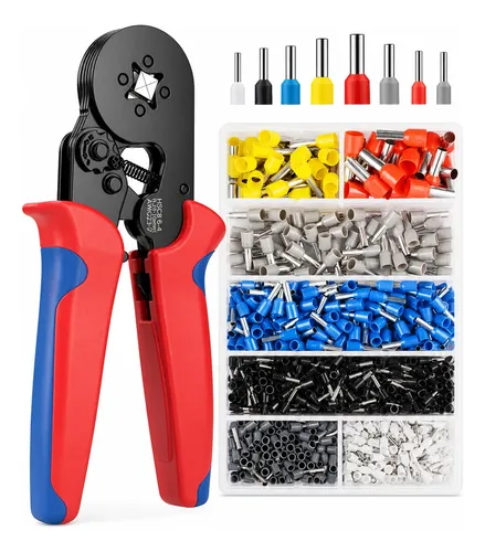 Pinza Crimpadora Con Kit De 1200 Terminales Tubulares