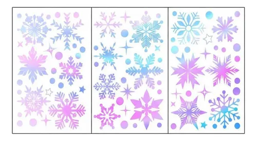 3 Láminas Calcomanías Luminosas De Diseños Helados Efecto