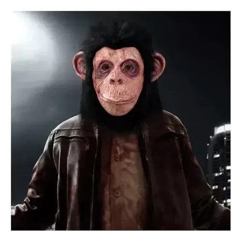 Máscara Mono Látex Cabeza Completa Halloween Ape Mask