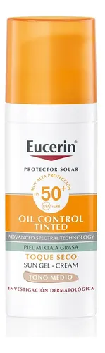 Eucerin Sun Oil Control Protector Solar Facial Tono Medio 50