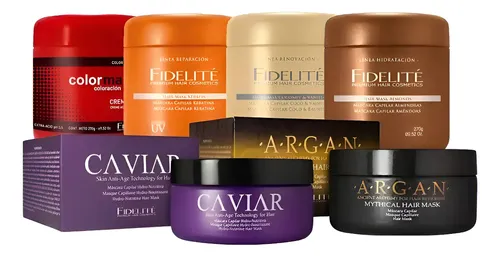 Kit Fidelite Mascaras Surtidas Capilar Argan Caviar Coco X6